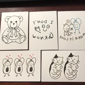 Lot of 12 Mixed Temporary Tattoos